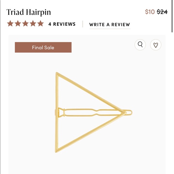 Uncommon James Accessories - NWT Uncommon James Triad Hairpin